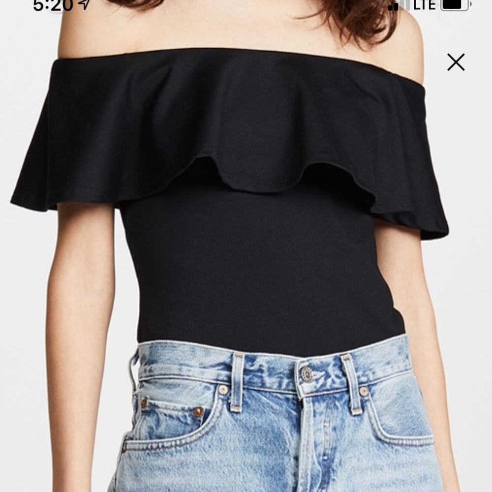 Susana Monaco “off the shoulder” ruffle top